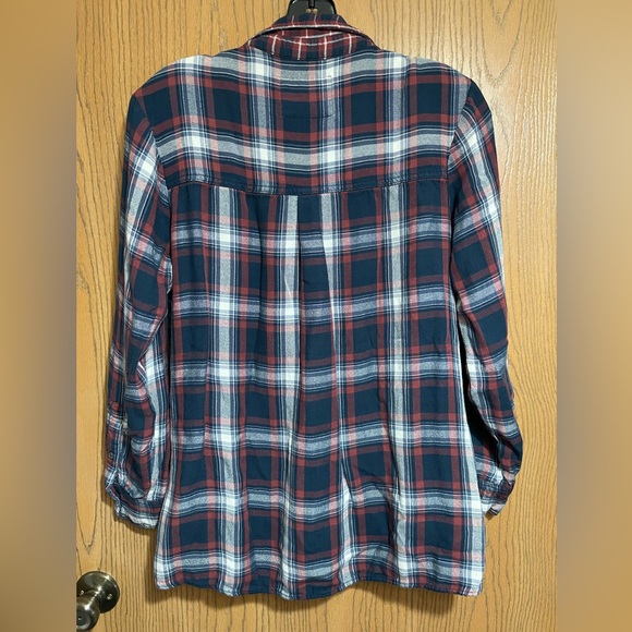 Abercrombie & Fitch Red and Blue Plaid Shirt - Picture 2 of 4
